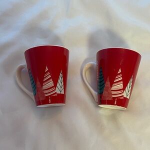 Starbucks Red and Green 2017 Christmas Tree Mugs